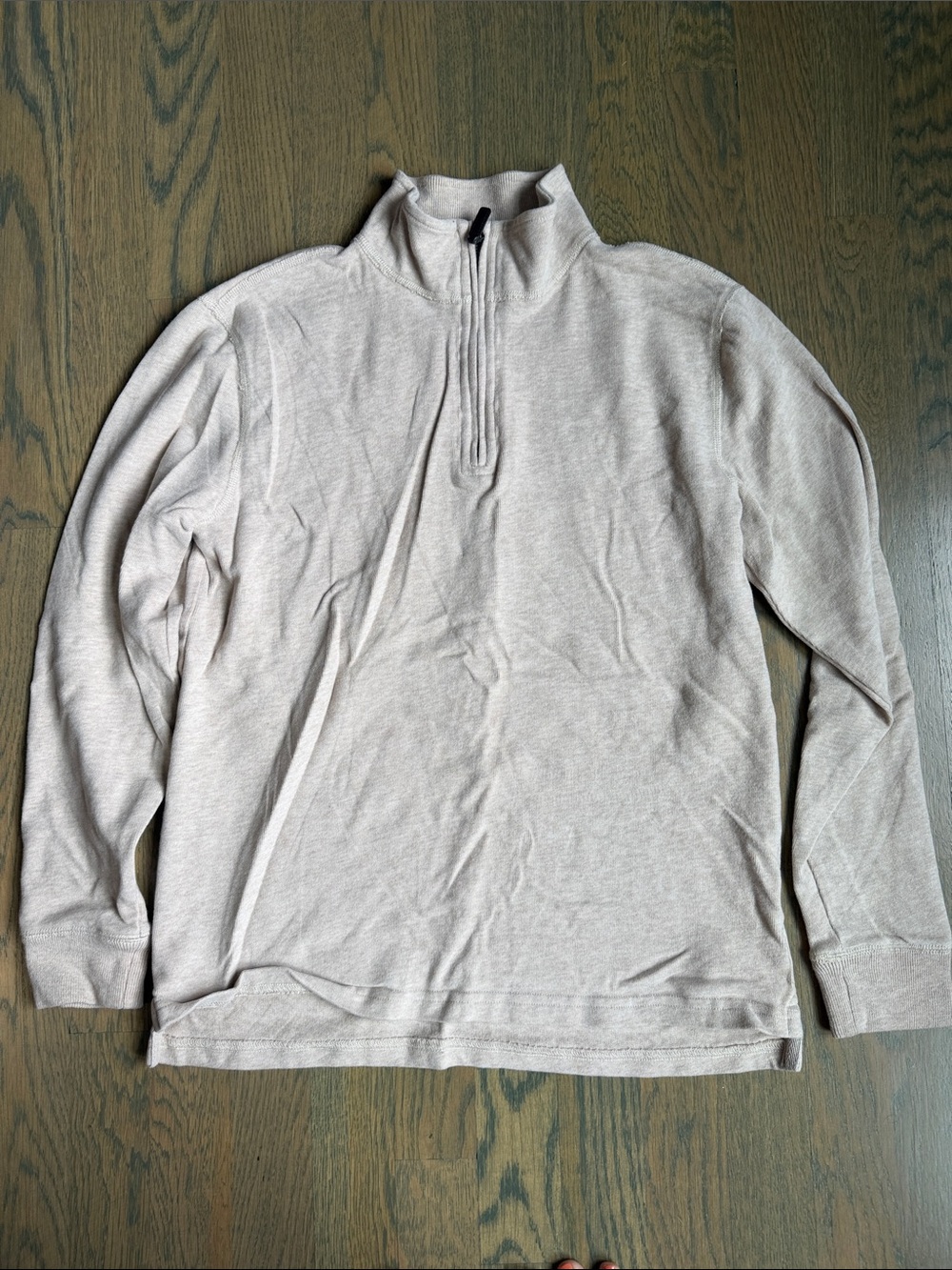 Men's Quarter-Zip Sweater Pullover - Light Beige